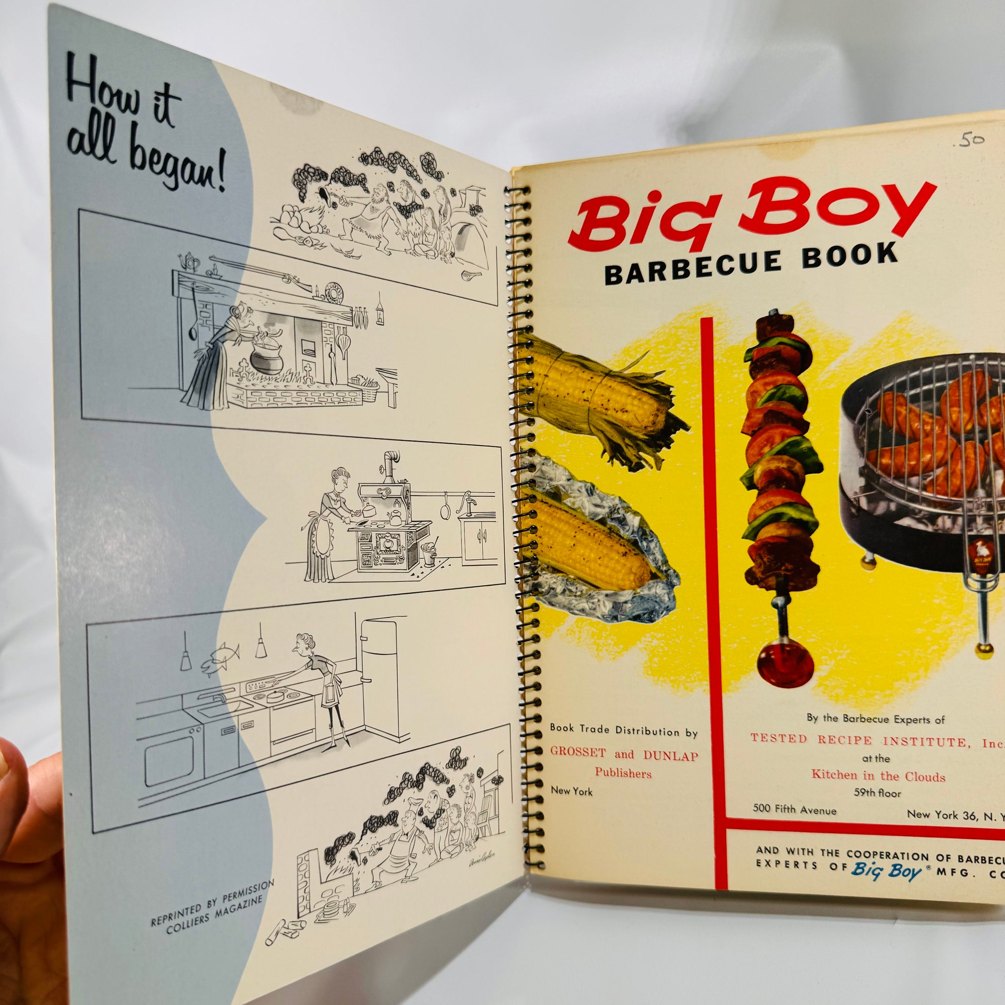 Big Boy Barbecue Book by the Tested Recipe Institute Vintage Spiral 1960 Lets Eat Outdoors American Dairy Association Pamphlet