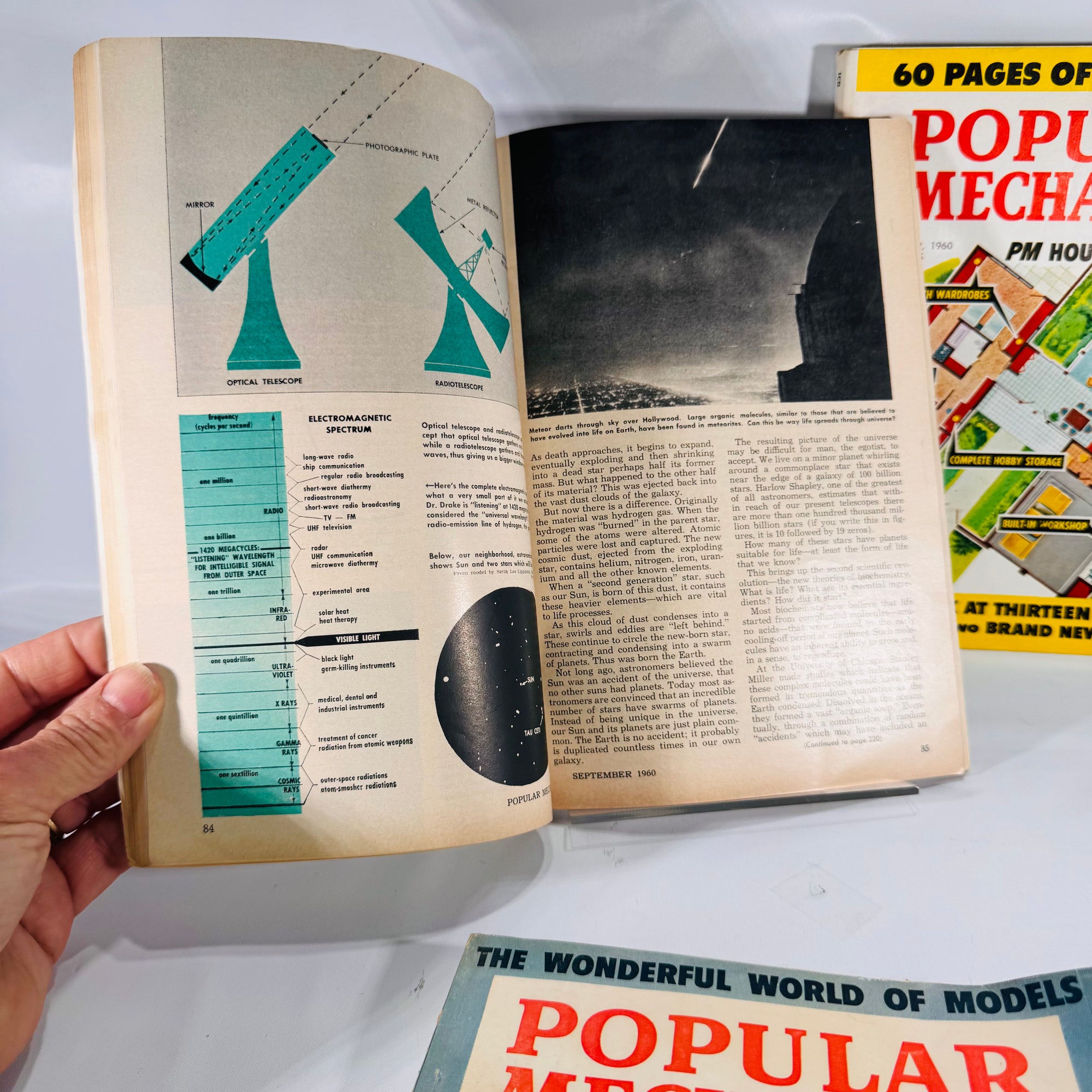 Popular Mechanics Magazines • Sept, Oct & Dec 1960 Lot of 3 • 9 × 6 × 0.05 in • Vintage Tech & DIY Inspiration