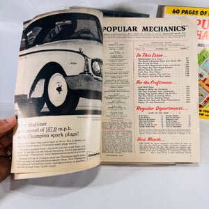 Popular Mechanics Magazines • Sept, Oct & Dec 1960 Lot of 3 • 9 × 6 × 0.05 in • Vintage Tech & DIY Inspiration