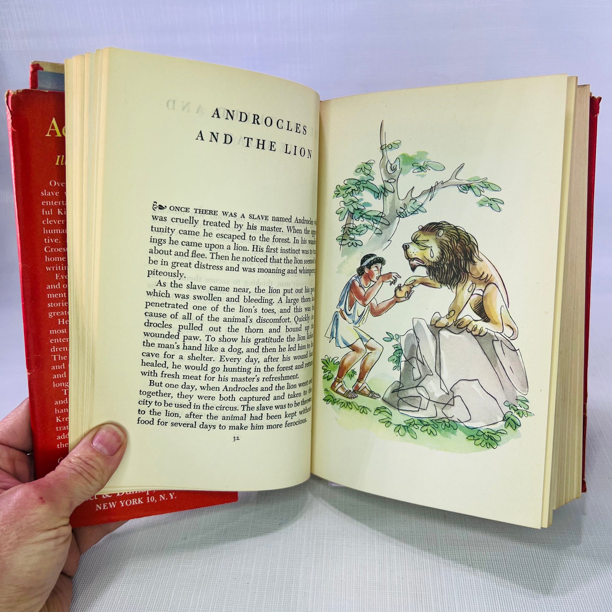 Aesop's Fables Illustrated Junior Library with Drawings by Fritz Kredel 1947 Grosset & Dunlap Publishers