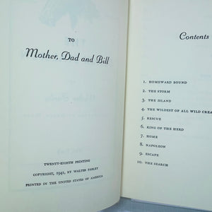 The Black Stallion by Walter Farley 1941 Twenty-Eighth Printing Random House New York