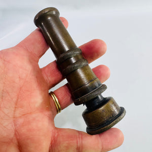 Vintage Brass Garden Hose Nozzle Adjustable Twist Spray Nozzle Solid Brass Water Hose Attachment Farmhouse Garden Tool