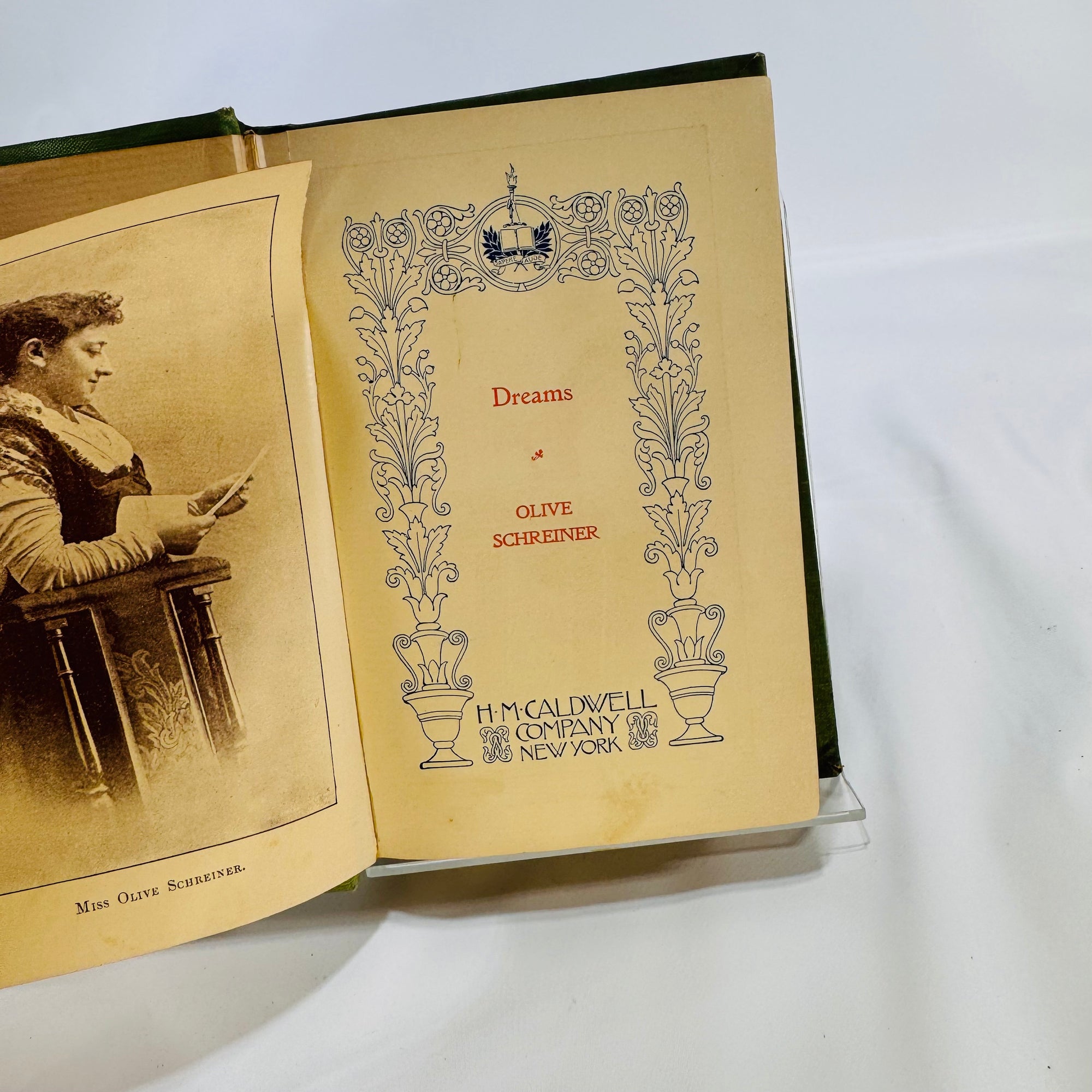 Dreams by Olive Schreiner circa 1900 HM Caldwell Company Hardcover