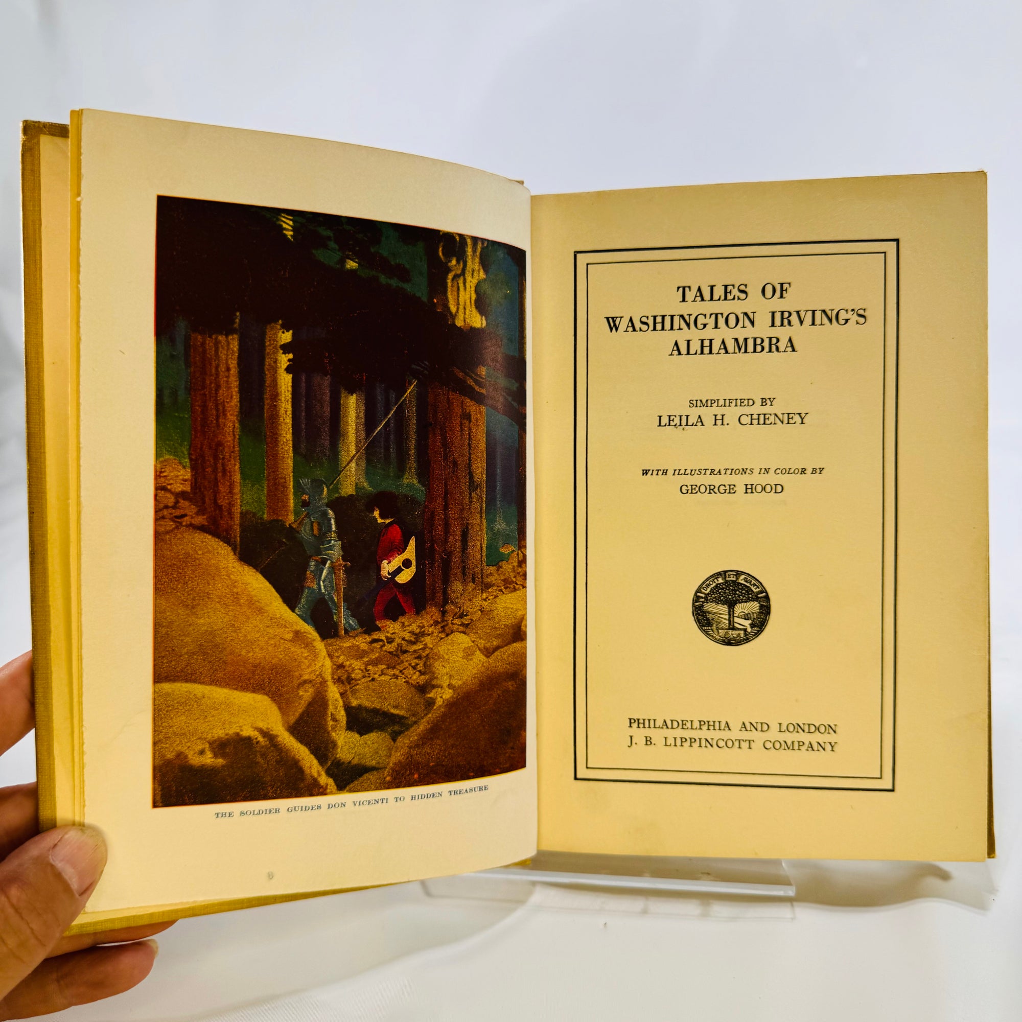 Tales of Washington Irving's Alhambra simplified by Leila H. Cheney illustrations by George Hood  1917 J.B. Lippincott Company