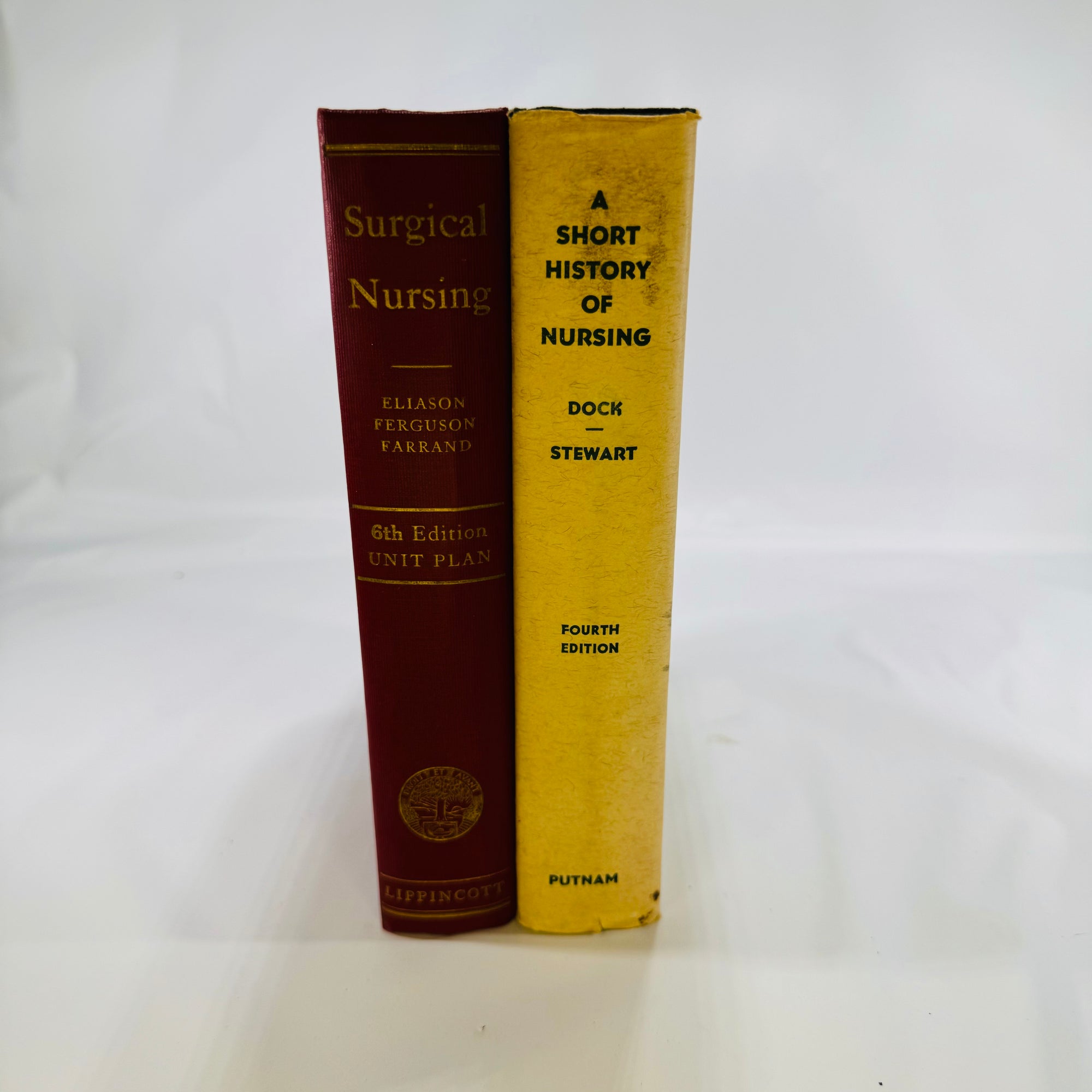 Vintage Nursing Book Bundle: A Short History of Nursing by Lavinia L. Dock & Surgical Nursing by E.L. Eliason