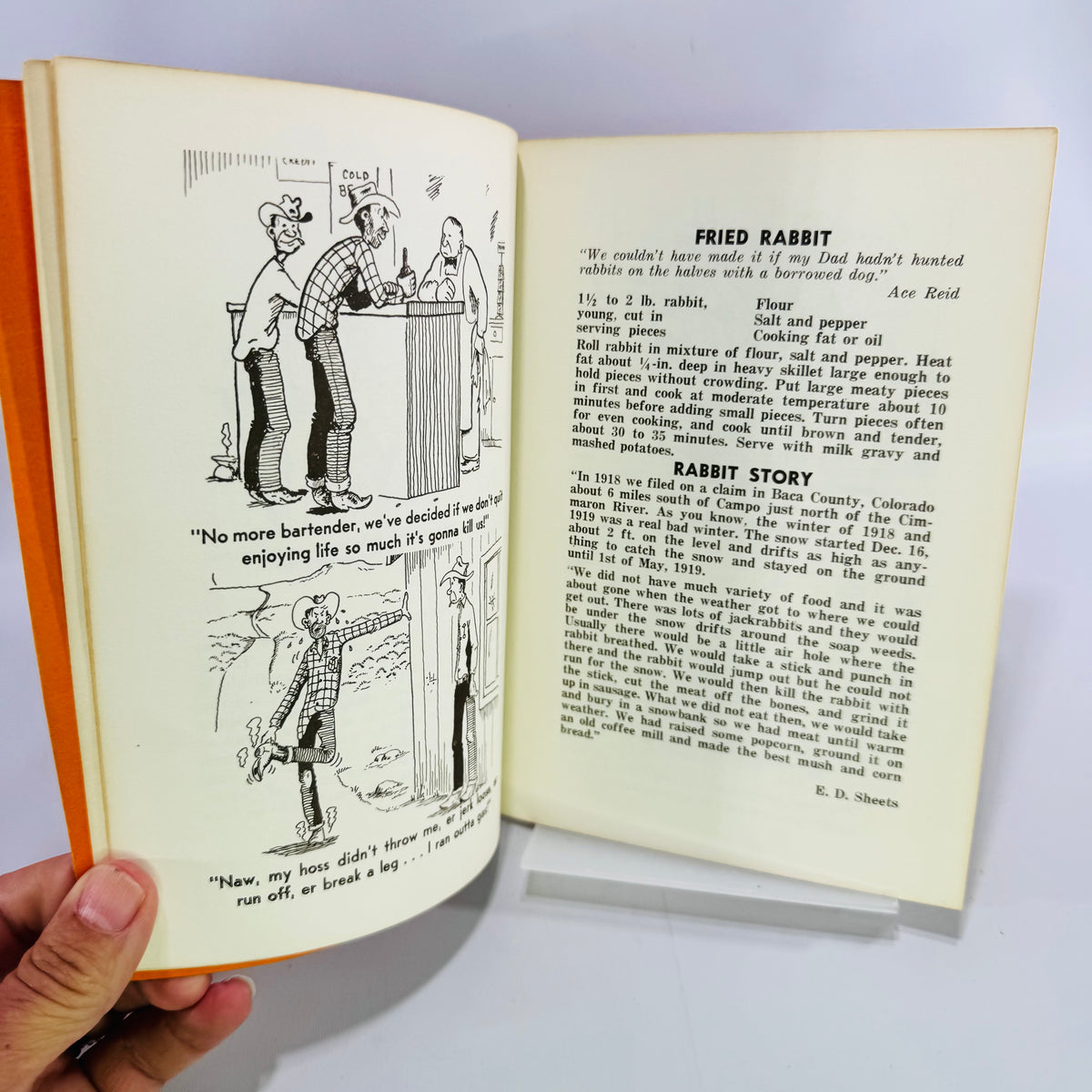 Vintage Ace Reid's Cowpokes Cookbook and Cartoons 1969 Seventh Printing Cowboy Recipes Western Humor Book