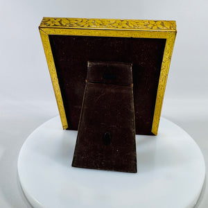Vintage Ornate Gold 5x4 Picture Frame — Victorian / Baroque Louis XVI Style — Floral Embossed Metal, Glass