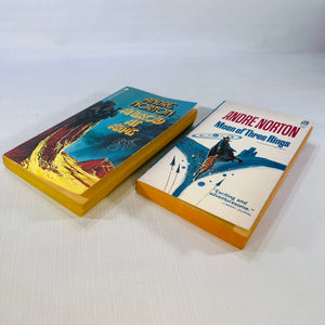 Two Andre Norton Paperback Books Moon of Three Rings 1966 Android at Arms 1973 Ace Books Inc