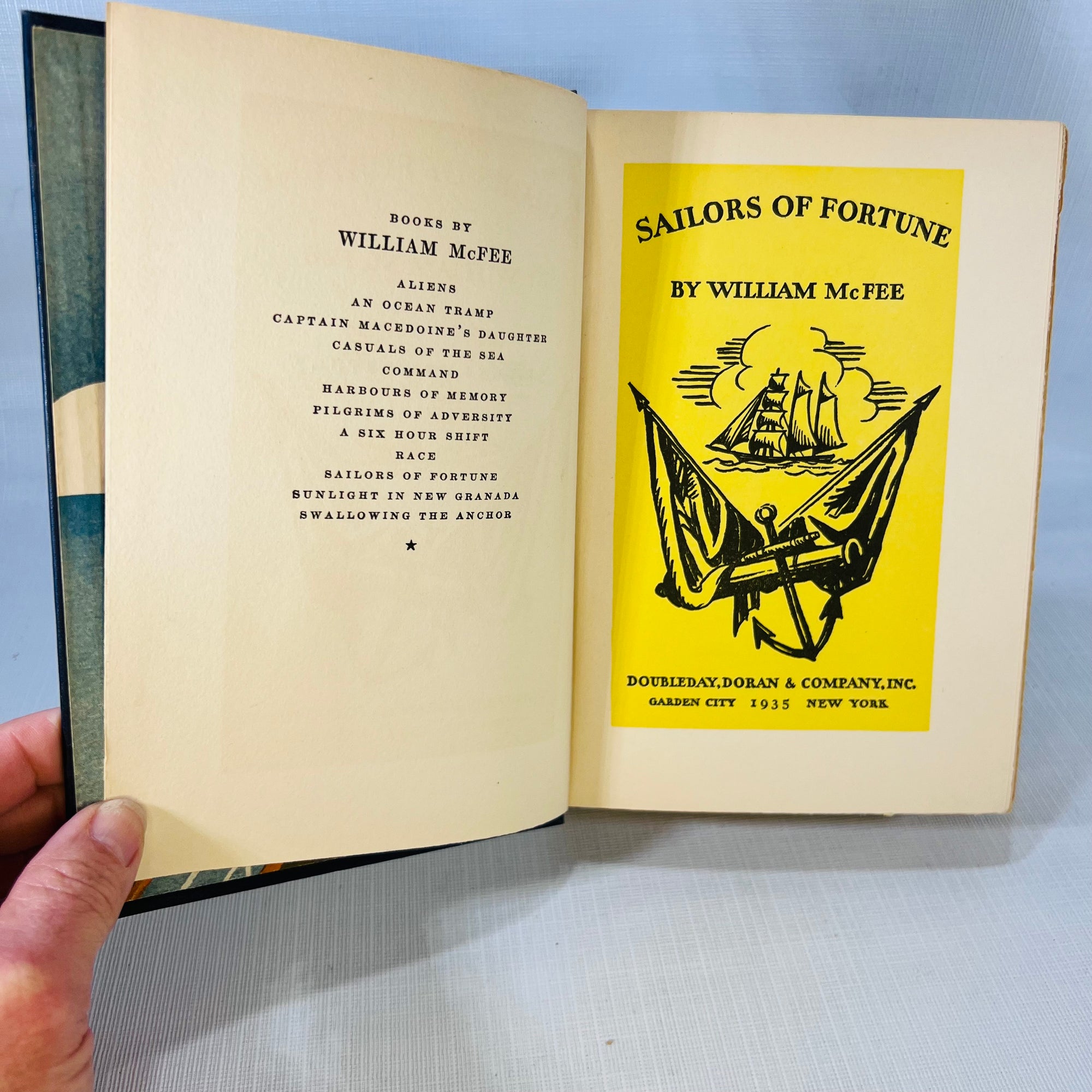 Sailors of Fortune by William McFee 1926 Doubleday Doran & Co