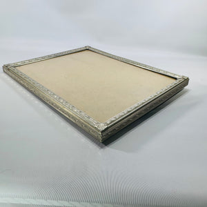 Vintage Silver Metal Filigree Photo Frame – 8x10 Tabletop Desk Easel (Clear Glass)