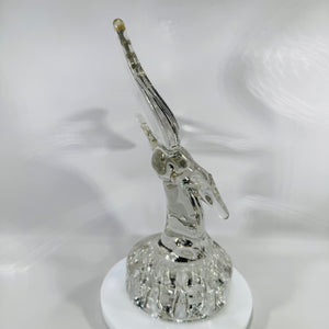 Vintage Cambridge Crystal Seagull Flower Frog (1930s–40s)