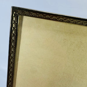 Vintage Gold-Tone Metal 5x7 Photo Frame with Glass Front