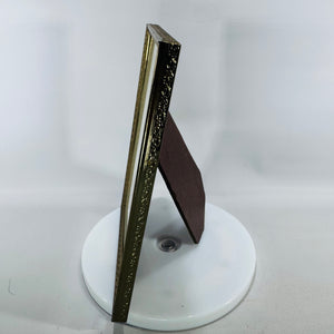 Vintage Gold-Tone Metal 5x7 Photo Frame with Glass Front