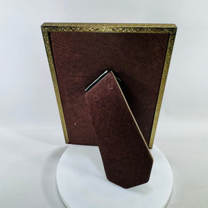 Vintage Gold-Tone Metal 5x7 Photo Frame with Glass Front