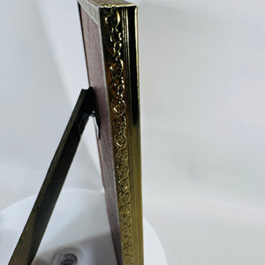 Vintage Gold-Tone Metal 5x7 Photo Frame with Glass Front