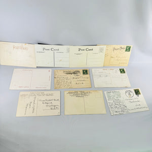 Antique Victorian & Edwardian Postcard Lot of 10, Embossed Floral Greeting Cards, Antique Paper Ephemera Collection