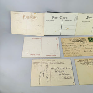 Antique Victorian & Edwardian Postcard Lot of 10, Embossed Floral Greeting Cards, Antique Paper Ephemera Collection