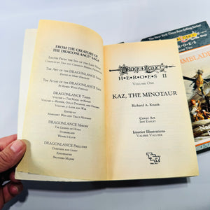 Dragonlance Heroes Paperback Bundle of 3 TSR Fantasy Books Kaz the Minotaur Stormblade Weasel's Luck