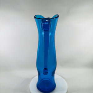 Blenko Hand-Blown Cobalt Blue Art Glass Pitcher (10” x 6”) | Mid-Century Modern