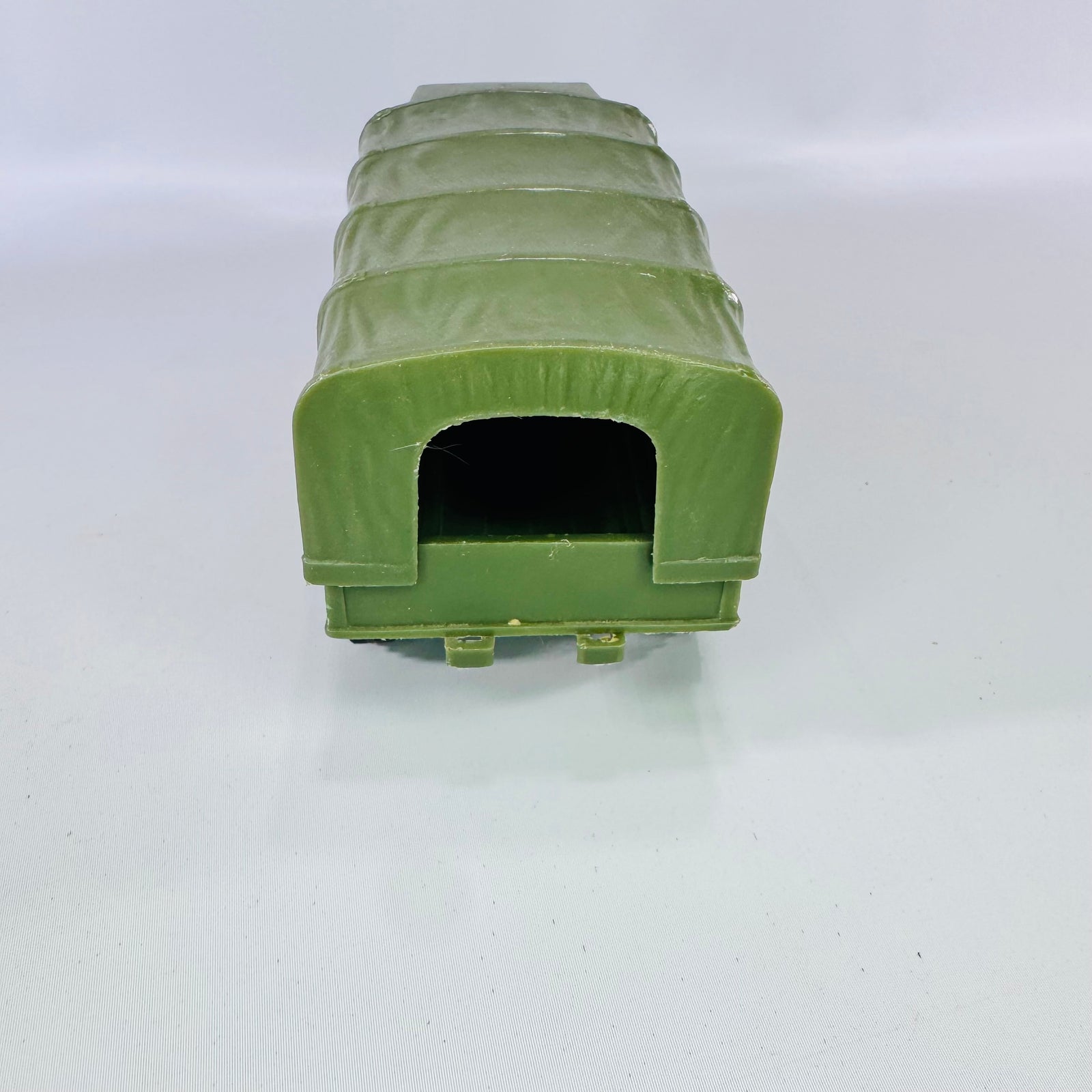 Vintage Tim Mee M35 Deuce and a Half Cargo Truck Olive Green Plastic Military Toy 8 Inch Army Vehicle