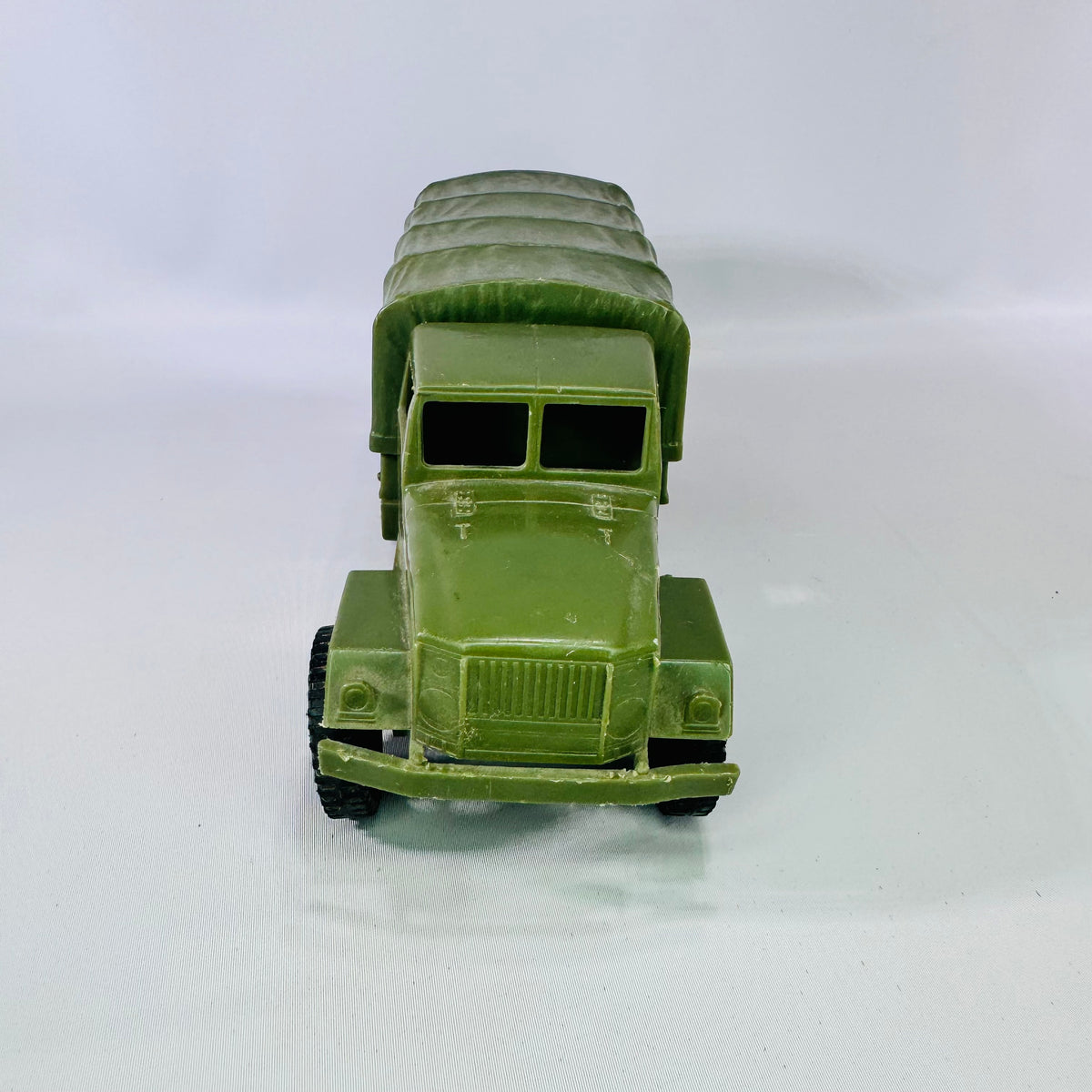 Vintage Tim Mee M35 Deuce and a Half Cargo Truck Olive Green Plastic Military Toy 8 Inch Army Vehicle