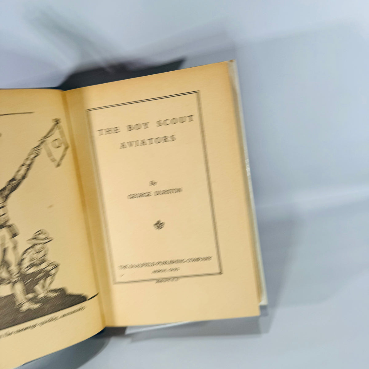The Boy Scout Aviators (1921) by George Durston — Vintage Boys’ Adventure Hardcover w/ Dust Jacket | Saalfield Publishing Co.