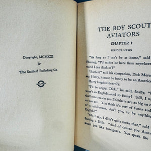 The Boy Scout Aviators (1921) by George Durston — Vintage Boys’ Adventure Hardcover w/ Dust Jacket | Saalfield Publishing Co.