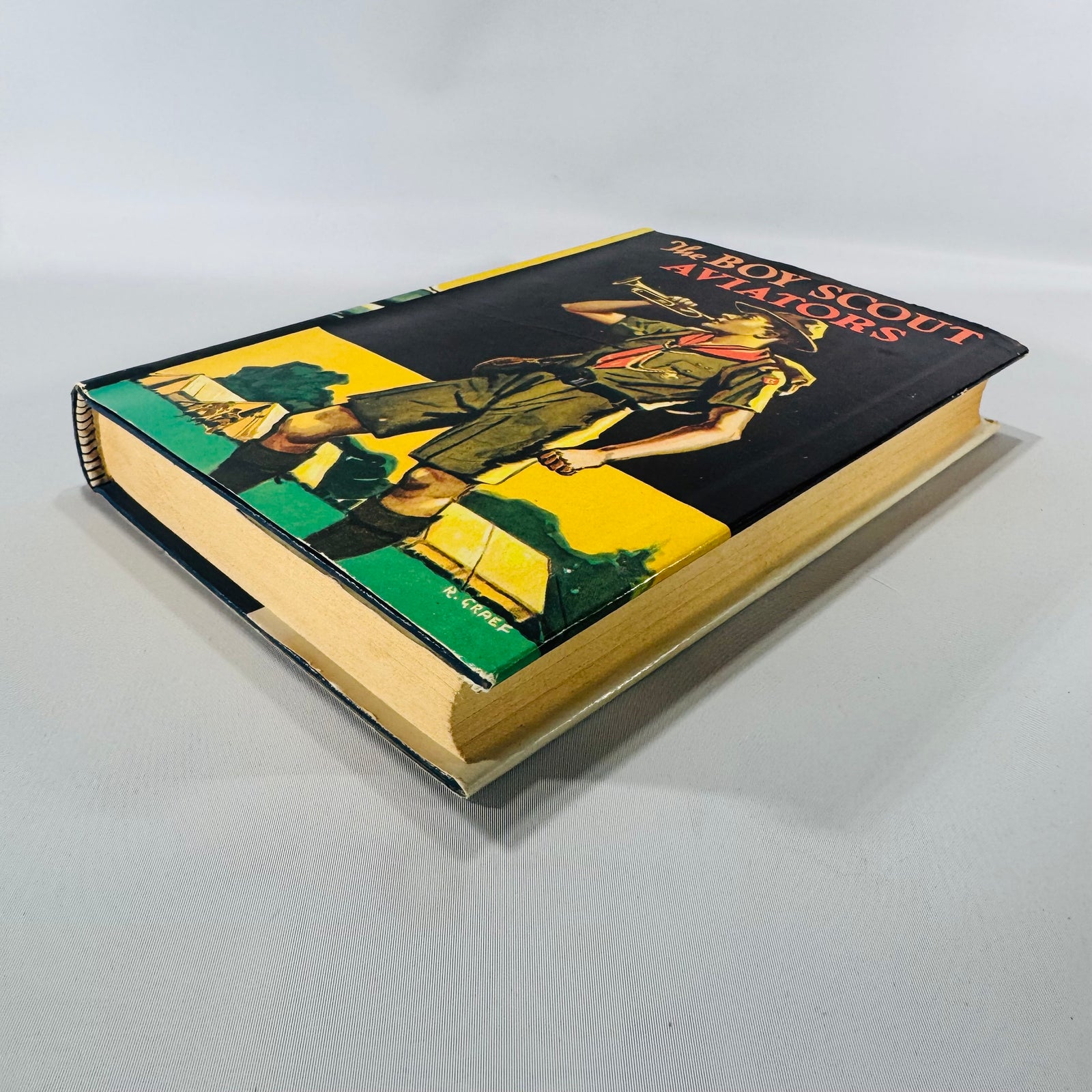 The Boy Scout Aviators (1921) by George Durston — Vintage Boys’ Adventure Hardcover w/ Dust Jacket | Saalfield Publishing Co.