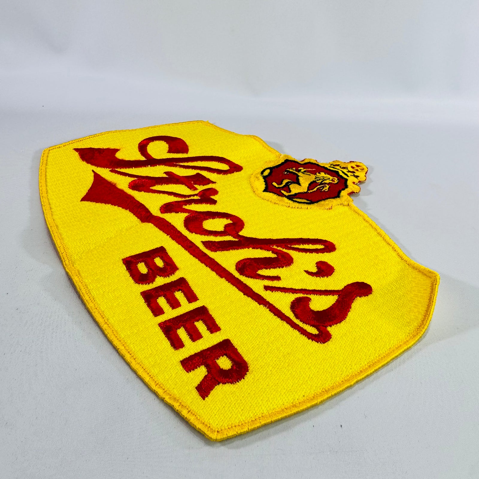 Vintage Stroh's Beer Oversized Embroidered Jacket Back Patch 1970s 1980s Brewery Uniform Breweriana 9 Inch