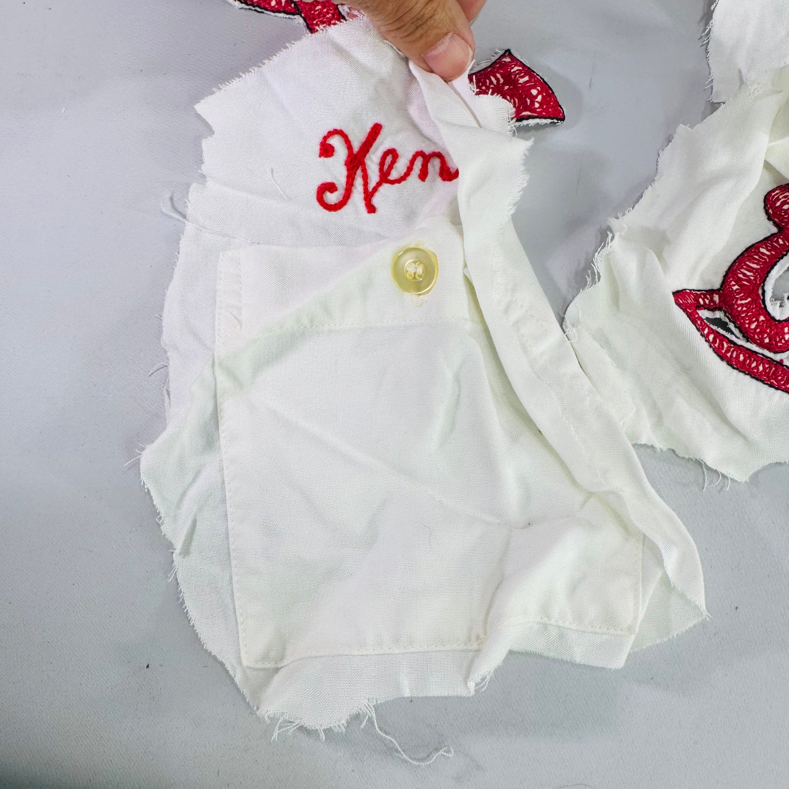 Vintage 1980s Stroh's Beer Delivery Driver Uniform Embroidery Salvage Lot Ken Duane Breweriana Patches