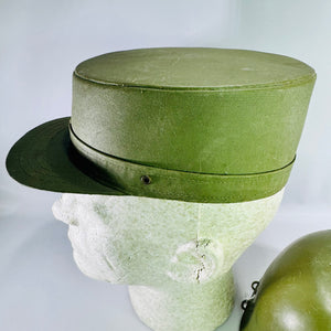Cold War U.S. Army Aggressor Training Hat & Helmet Liner Set OPFOR Military Display Gear 1950s–1970s
