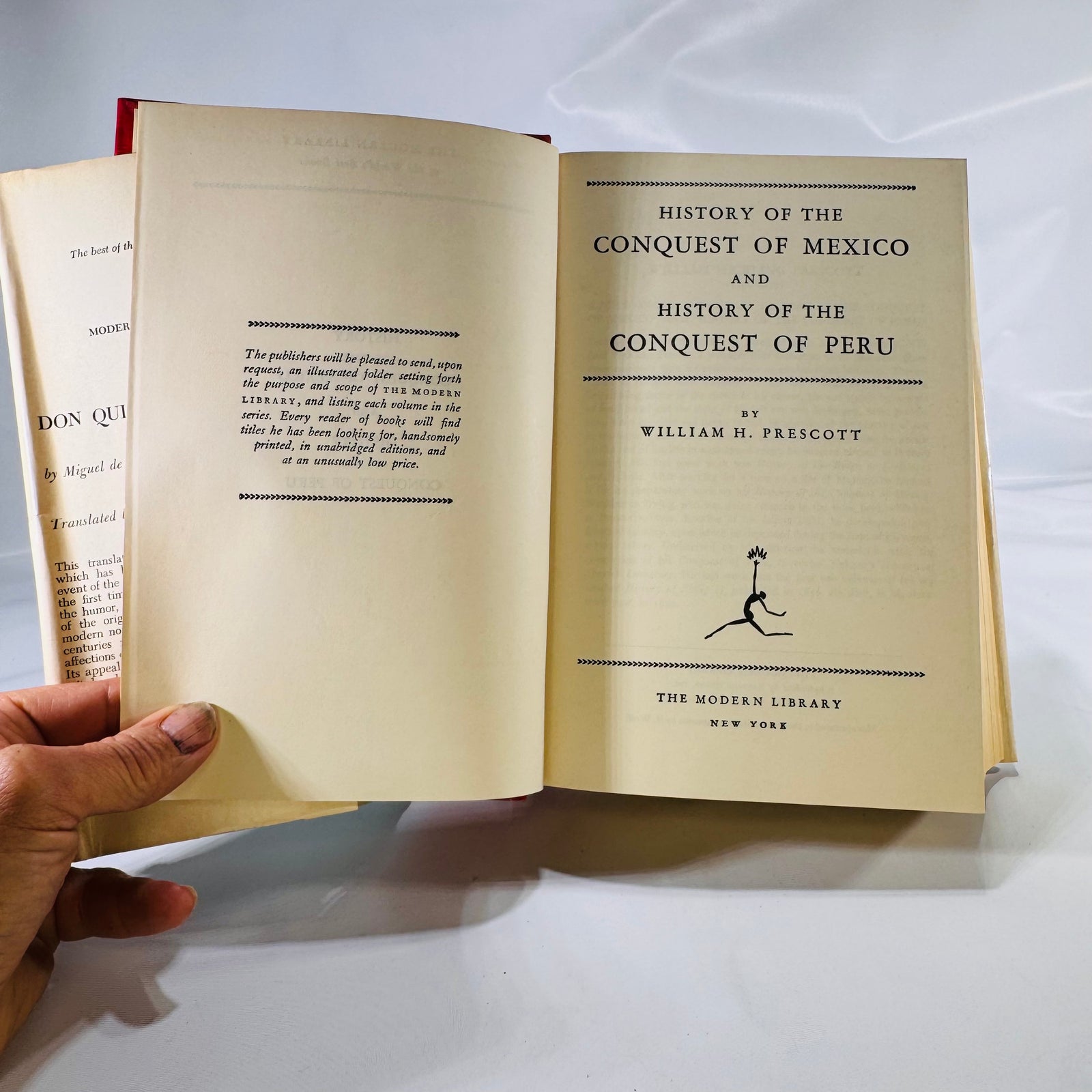 History of the Conquest of Mexico & Peru – William H. Prescott c. 1960 | Modern Library Giant
