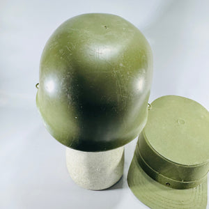 Cold War U.S. Army Aggressor Training Hat & Helmet Liner Set OPFOR Military Display Gear 1950s–1970s