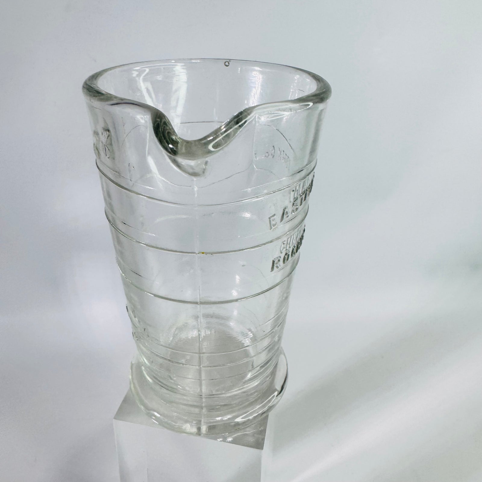 Vintage Eastman Kodak Glass Darkroom Graduate Measuring Pitcher Rochester NY 4 oz