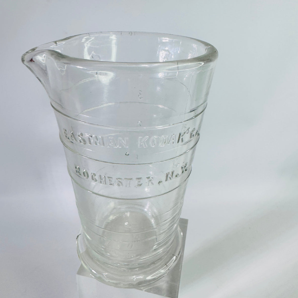 Vintage Eastman Kodak Glass Darkroom Graduate Measuring Pitcher Rochester NY 4 oz
