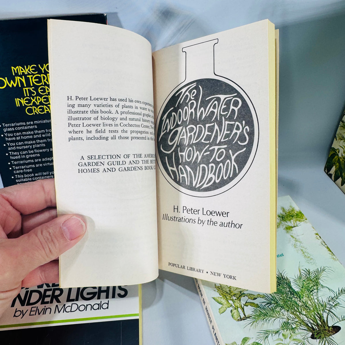 Vintage Indoor Gardening Boxed Set (4 Books) — Popular Library Gardening Series (1970s) — Elvin McDonald + Barbara Joan Grubman + H. Peter Loewer | Terrariums, Grow Lights, Hydroponics, Indoor Gardening