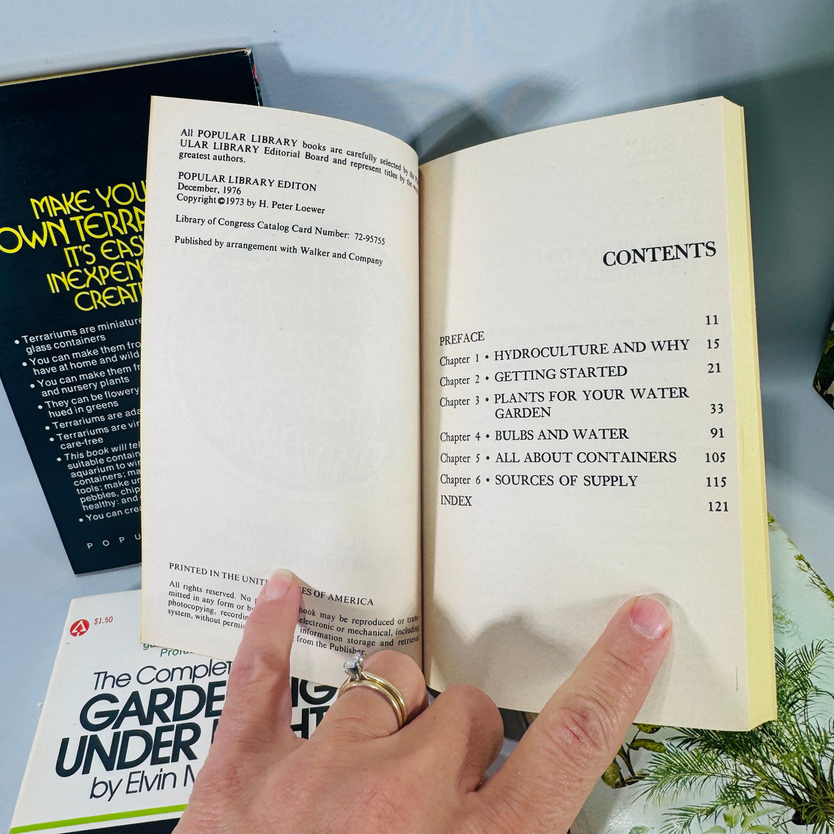 Vintage Indoor Gardening Boxed Set (4 Books) — Popular Library Gardening Series (1970s) — Elvin McDonald + Barbara Joan Grubman + H. Peter Loewer | Terrariums, Grow Lights, Hydroponics, Indoor Gardening