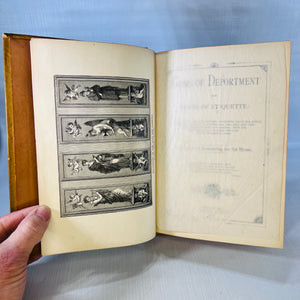 Gems of Deportment and Hints of Etiquette a Manual of Instructions for the Home by Mrs. M.L. Rayne 1860 Tyler & Co.Antique Gold Gilt Pages Book