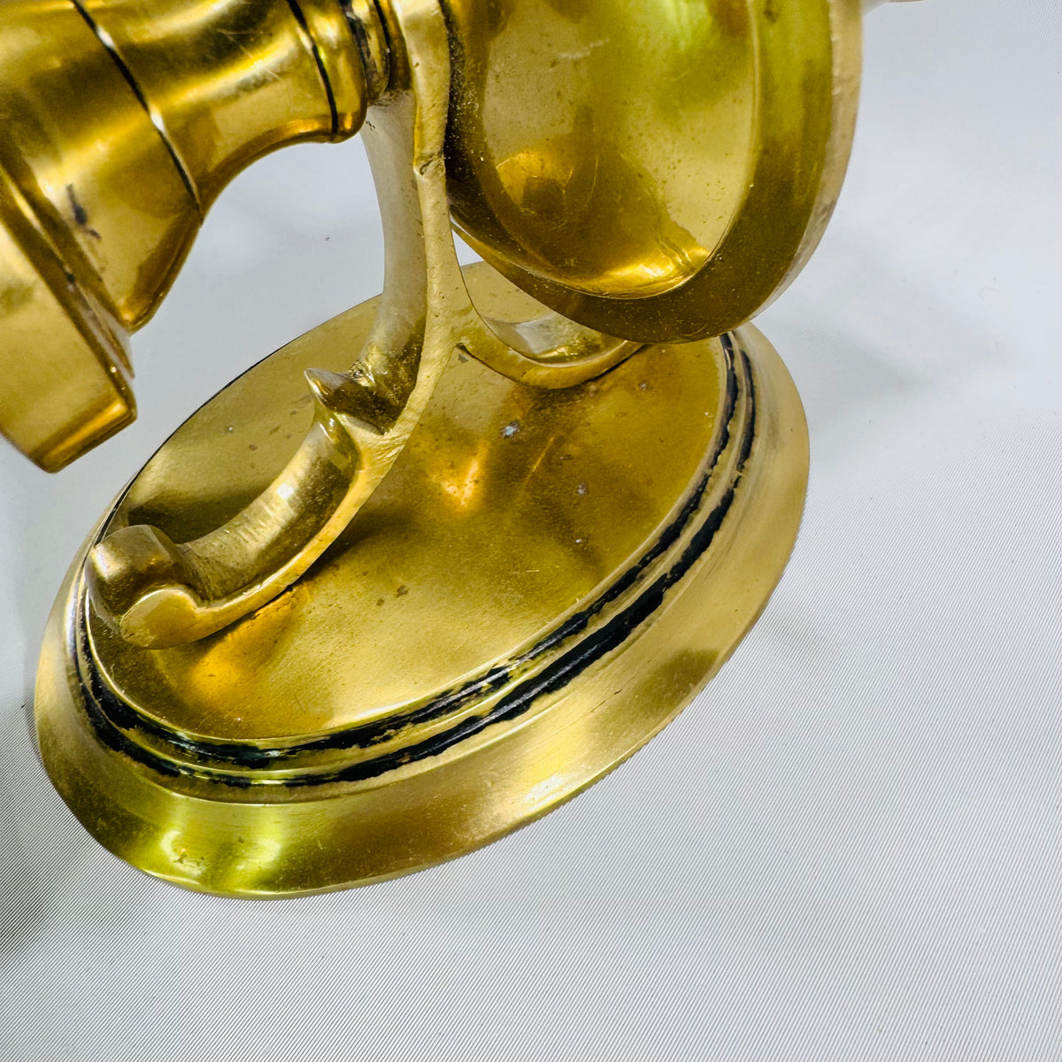 Vintage Gatco Solid Brass Wall Candle Sconce Made in India Hollywood Regency 12 Inch Taper Holder