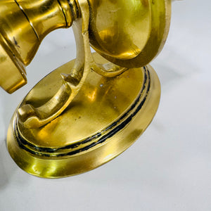 Vintage Gatco Solid Brass Wall Candle Sconce Made in India Hollywood Regency 12 Inch Taper Holder