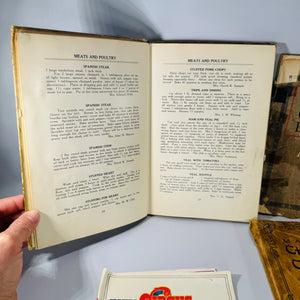 Vintage Cookbooks Bundle — Community + Brand Recipe Books (1925–1976) — Lutheran Club 1925 + Mandarin Chop Suey 1928 + Rumford 1939 | Ephemera Lot, Vintage Cookbooks