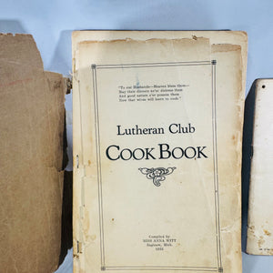 Vintage Cookbooks Bundle — Community + Brand Recipe Books (1925–1976) — Lutheran Club 1925 + Mandarin Chop Suey 1928 + Rumford 1939 | Ephemera Lot, Vintage Cookbooks