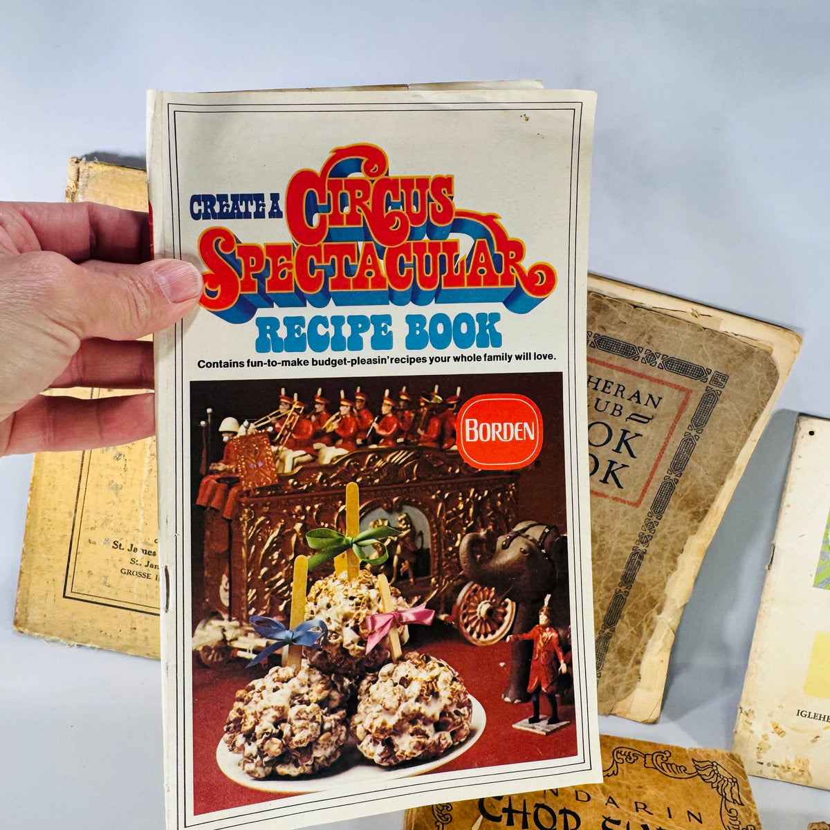 Vintage Cookbooks Bundle — Community + Brand Recipe Books (1925–1976) — Lutheran Club 1925 + Mandarin Chop Suey 1928 + Rumford 1939 | Ephemera Lot, Vintage Cookbooks