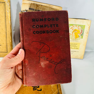 Vintage Cookbooks Bundle — Community + Brand Recipe Books (1925–1976) — Lutheran Club 1925 + Mandarin Chop Suey 1928 + Rumford 1939 | Ephemera Lot, Vintage Cookbooks