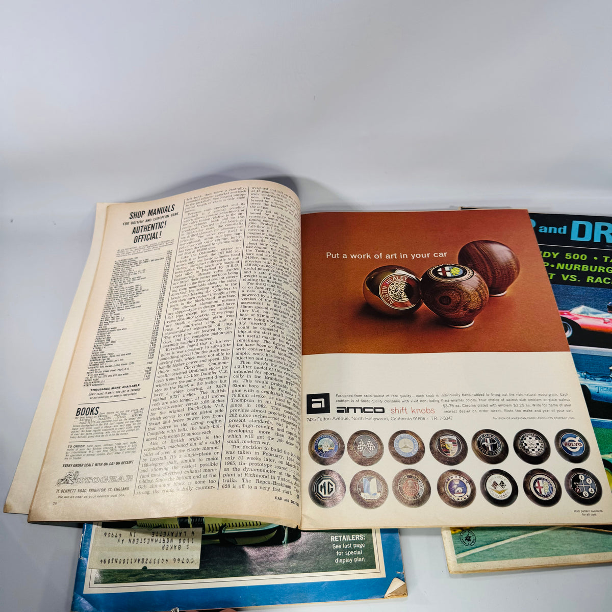 Vintage Car and Driver Magazine Bundle (4 Issues) — Aug 1963, Mar 1966, Apr 1966, Feb 1968 | Road Tests, Racing, Period Ads, Automotive Magazine