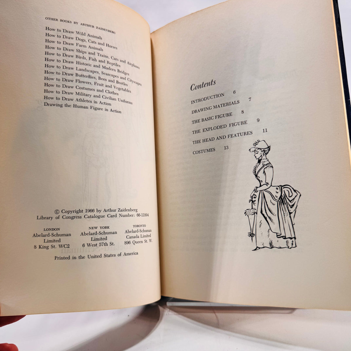 How to Draw Period Costumes by Arthur Zaidenberg – Vintage Art Instruction Book, 1966 Hardcover