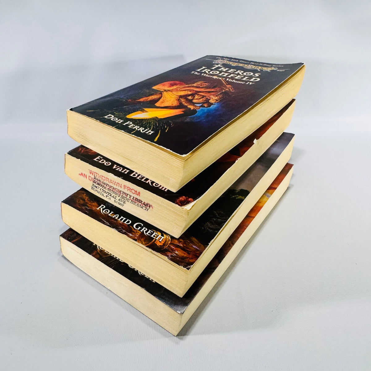 Dragonlance Warriors Paperback Bundle Volumes 4 to 7 TSR Fantasy Books Theros Ironfeld Lord Soth Knights of the Rose Wayward Knights