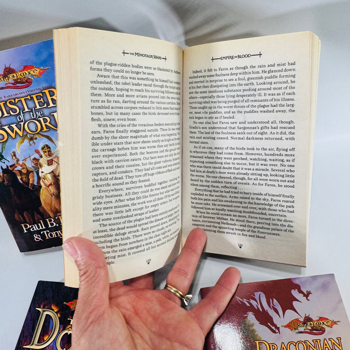 Dragonlance Paperback Book Bundle of 4 Doom Brigade Draconian Measures Empire of Blood Sister of the Sword