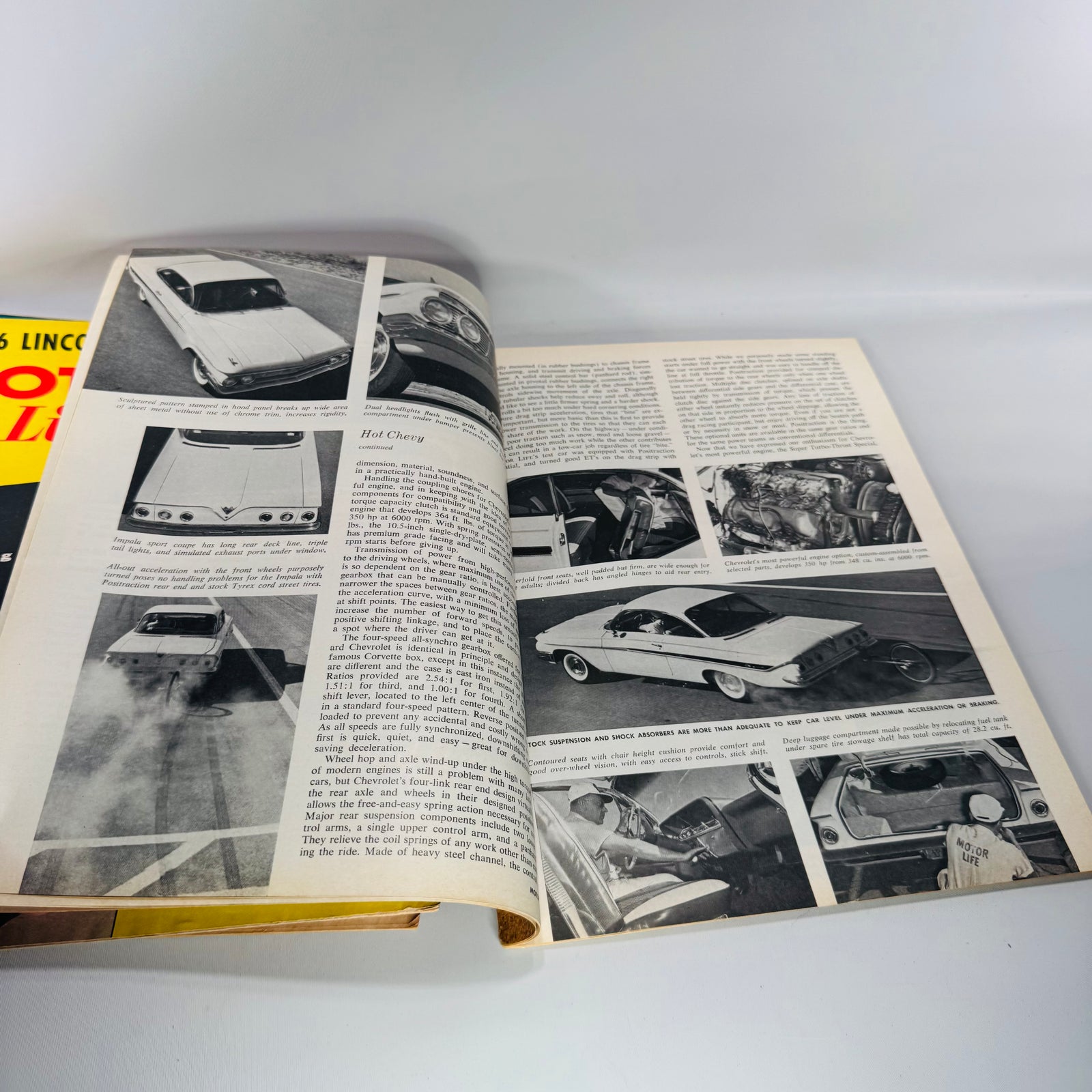 Vintage Motor Life Magazine Lot of 3 — April 1954, Oct 1955, Feb 1961 | Road Tests, Concept Cars, Racing Coverage, Automotive Magazine