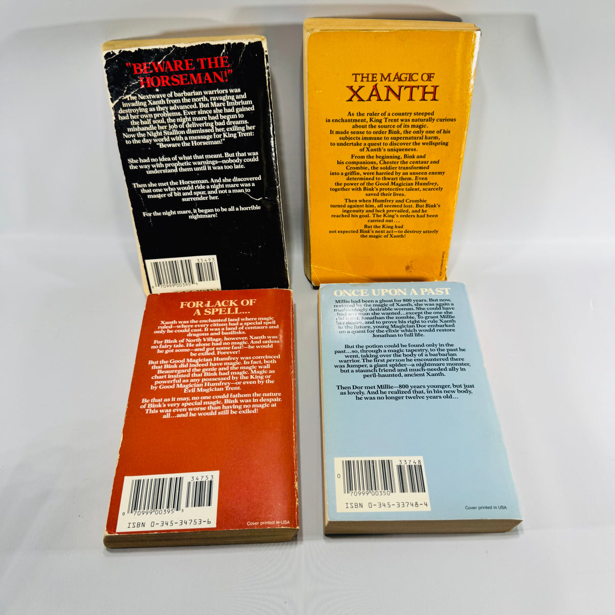 Piers Anthony Xanth Paperback Bundle of 4 A Spell for Chameleon Source of Magic Castle Roogna Night Mare